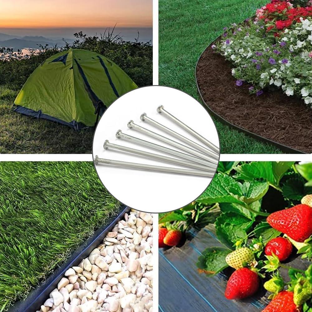 image6 Inch Garden Stakes Galvanized Landscape Staples UType Turf Staples for Artificial Grass Rust Proof Sod Pins Stakes for Securing Fences Weed Barrier Outdoor Wires Cords Tents Tarps 100 pcs150 Pcs