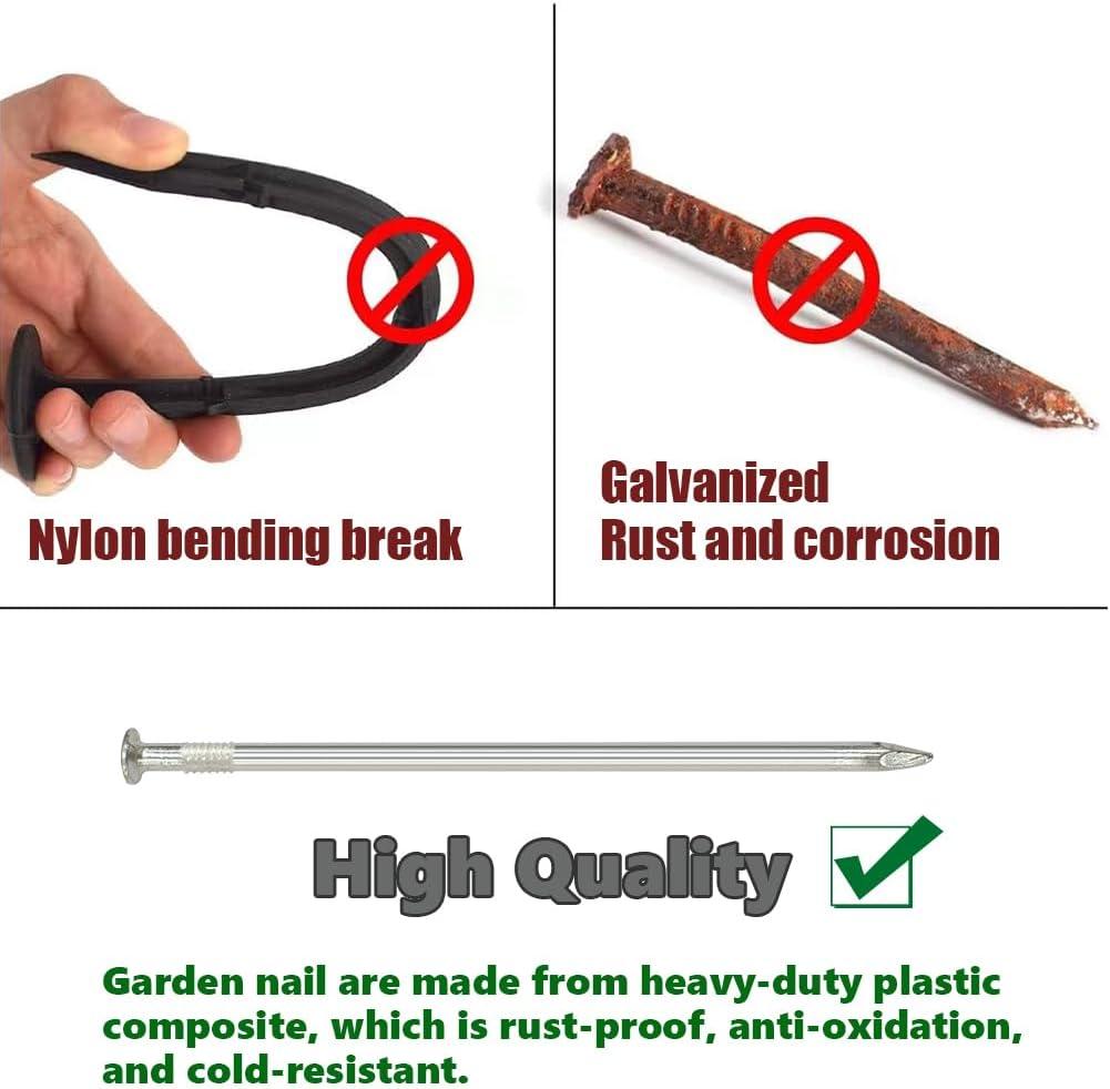 image6 Inch Garden Stakes Galvanized Landscape Staples UType Turf Staples for Artificial Grass Rust Proof Sod Pins Stakes for Securing Fences Weed Barrier Outdoor Wires Cords Tents Tarps 100 pcs150 Pcs