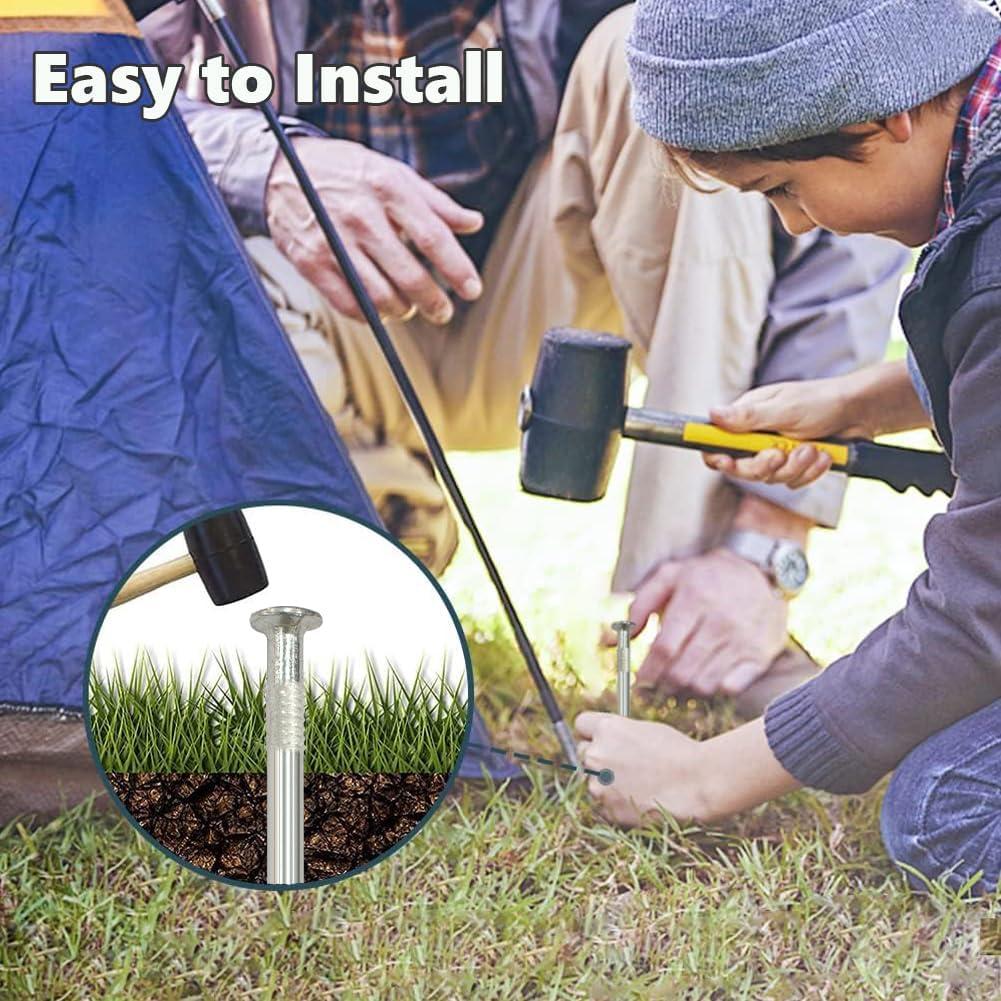 image6 Inch Garden Stakes Galvanized Landscape Staples UType Turf Staples for Artificial Grass Rust Proof Sod Pins Stakes for Securing Fences Weed Barrier Outdoor Wires Cords Tents Tarps 100 pcs150 Pcs