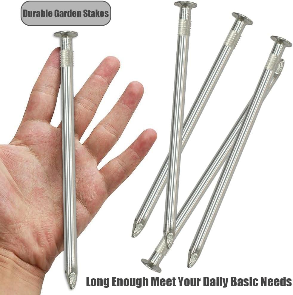image6 Inch Garden Stakes Galvanized Landscape Staples UType Turf Staples for Artificial Grass Rust Proof Sod Pins Stakes for Securing Fences Weed Barrier Outdoor Wires Cords Tents Tarps 100 pcs150 Pcs