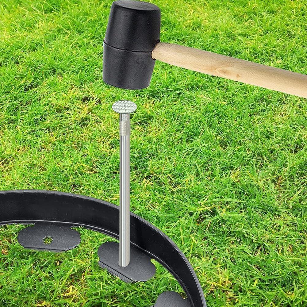 image6 Inch Garden Stakes Galvanized Landscape Staples UType Turf Staples for Artificial Grass Rust Proof Sod Pins Stakes for Securing Fences Weed Barrier Outdoor Wires Cords Tents Tarps 100 pcs150 Pcs