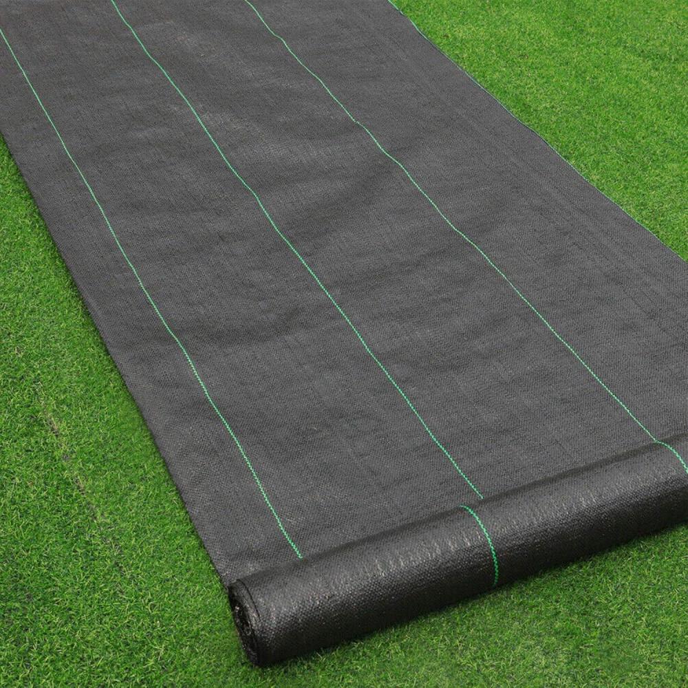 imageGoasis Lawn Weed Barrier Control Fabric Ground Cover Membrane Garden Landscape Driveway Weed Block Nonwoven Heavy Duty 125gsm Black5FT x 100FT3FT x 250FT