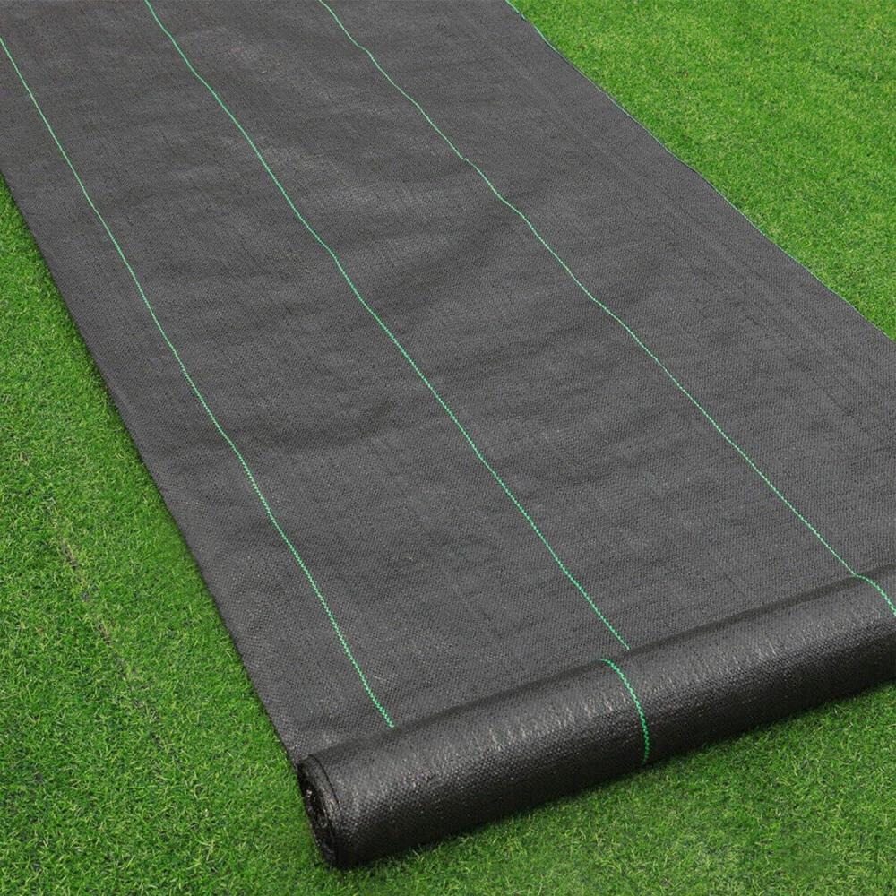 imageGoasis Lawn Weed Barrier Control Fabric Ground Cover Membrane Garden Landscape Driveway Weed Block Nonwoven Heavy Duty 125gsm Black5FT x 100FT5FT x 250FT