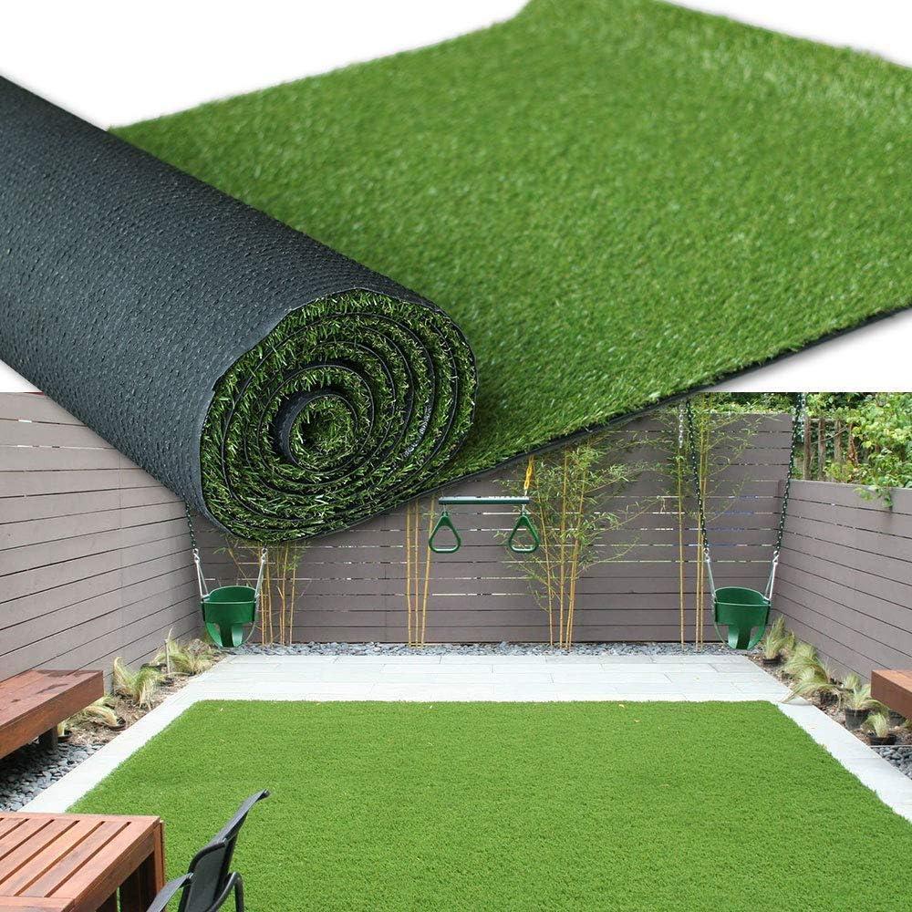 imagePremium Synthetic Artificial Grass Turf 138inch Pile Height 7FTX15FT High Density Fake Faux Grass Turf Natural and Realistic Looking Garden Pet Dog Lawn