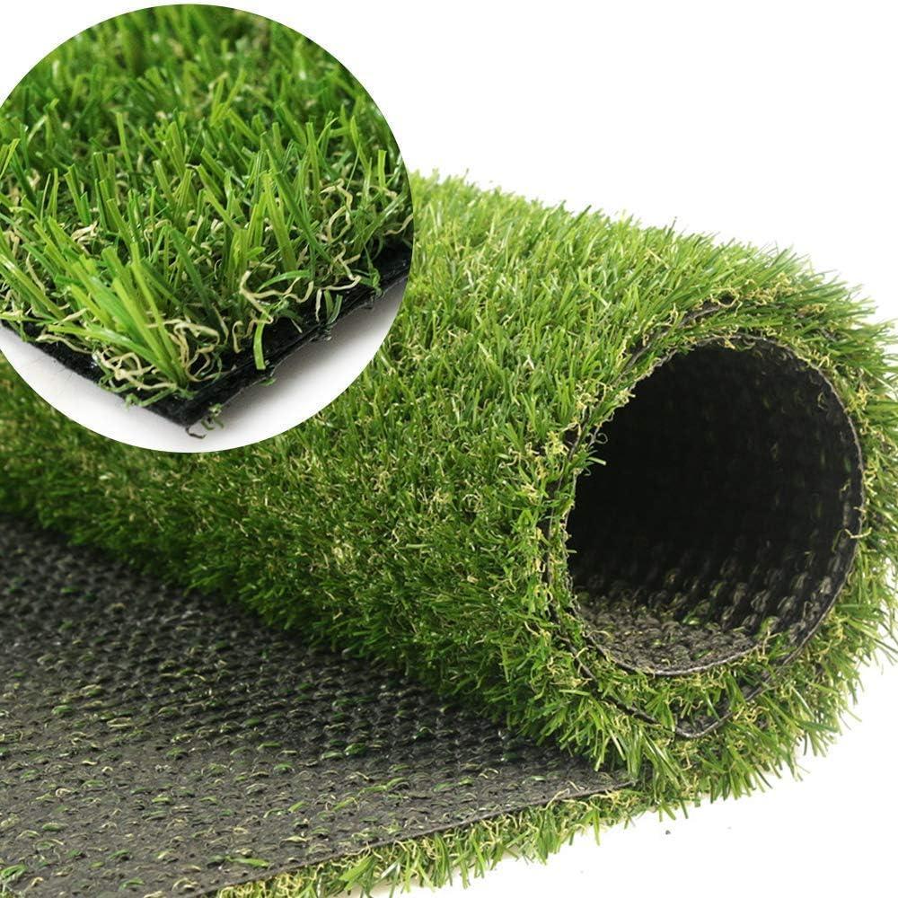 imageGL Artificial Grass Turf Customized Sizes Artificial Lawn for Dogs 20MM Thick Faux Grass Synthetic Outdoor Indoor Rug Area 4FTX7FT28 Square FT