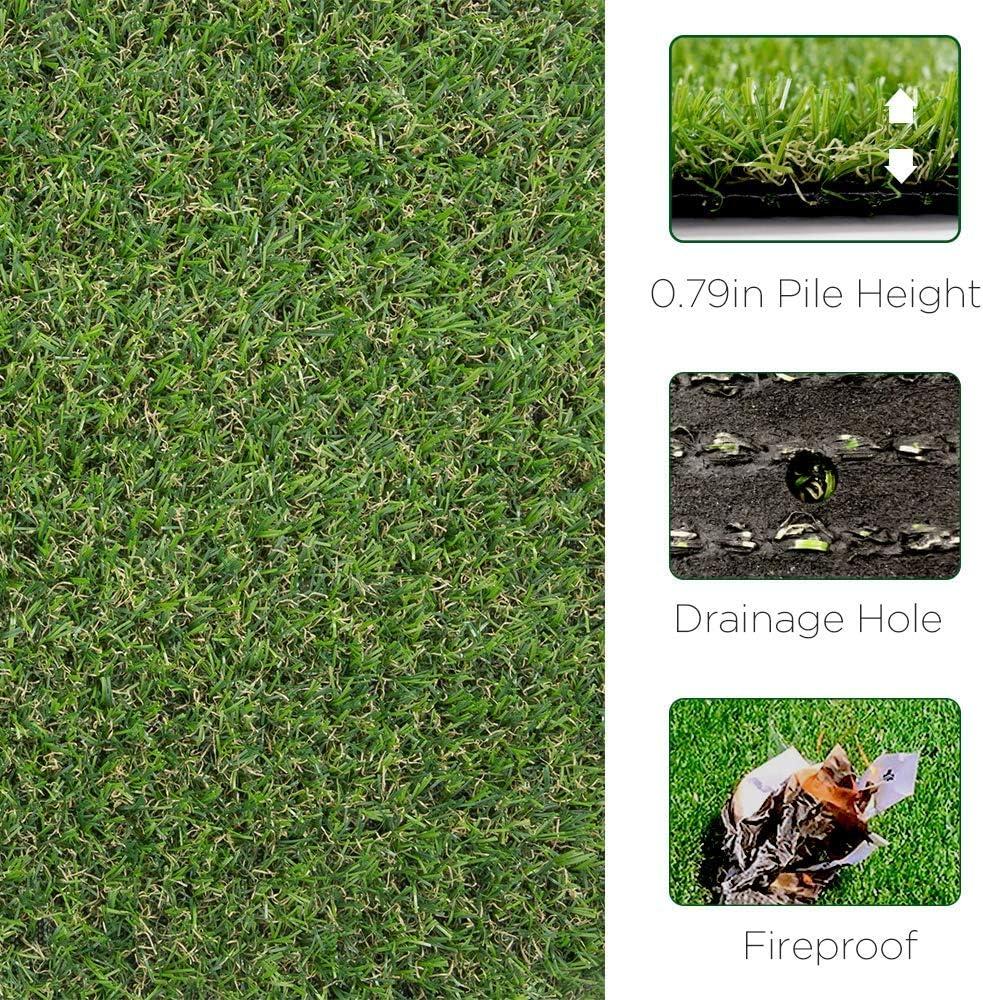 imageLITA Artificial Grass Turf Lawn Customized Size 11 x 13 Feet 08quot Indoor Outdoor Garden Lawn Landscape Synthetic Grass Mat Fake Grass Rug