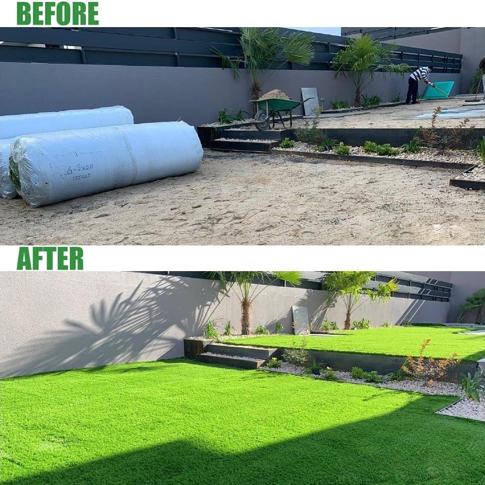 imageLITA 177 Inch Ultra Thick Artificial Grass Turf 1FTX25FT Durable PU Backing Luxurious Synthetic Grass IndoorOutdoor Garden Landscape Patio Fake Faux Grass Rug Mat