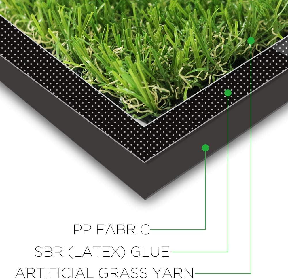 imageLITA Artificial Grass 2 x 4 8 Square Feet Realistic Fake Grass Deluxe Turf Synthetic Turf Thick Lawn Pet Turf Perfect for IndoorOutdoor Landscape 20mm high Pile Customized