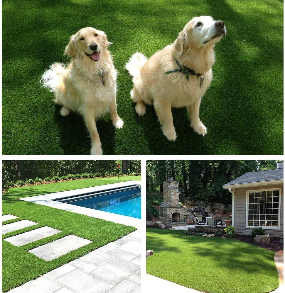 imageLITA Artificial Grass 2 x 4 8 Square Feet Realistic Fake Grass Deluxe Turf Synthetic Turf Thick Lawn Pet Turf Perfect for IndoorOutdoor Landscape 20mm high Pile Customized