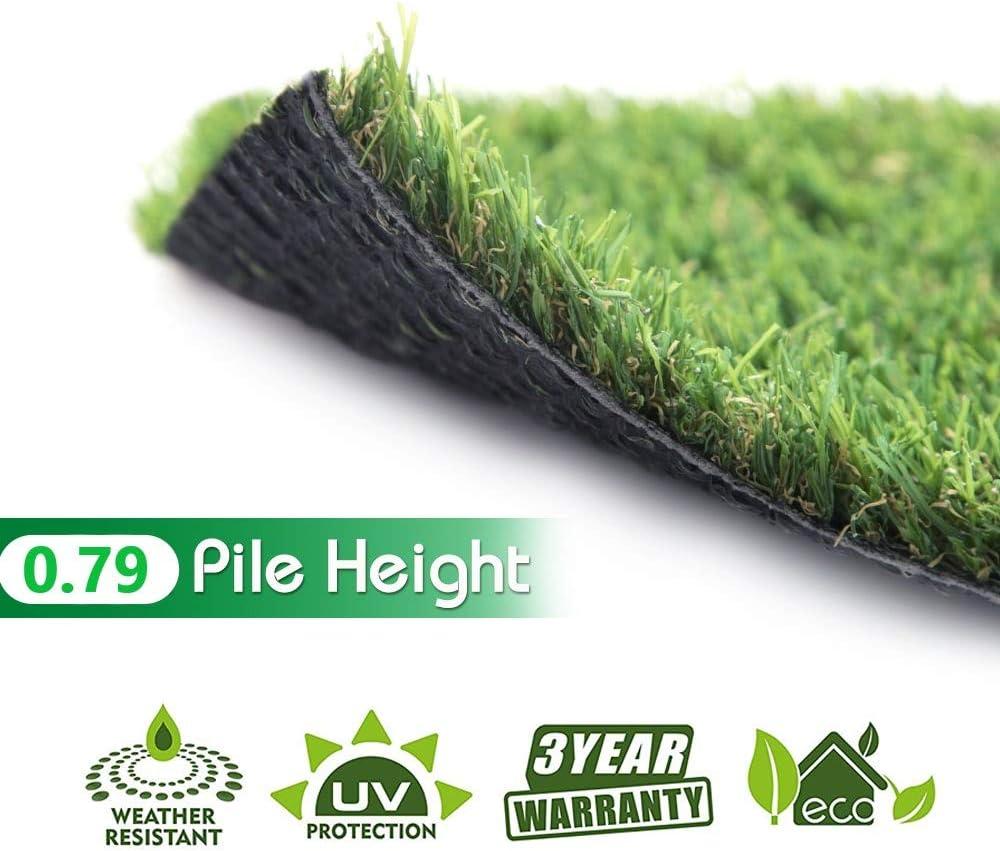 imageLITA Artificial Grass 2 x 4 8 Square Feet Realistic Fake Grass Deluxe Turf Synthetic Turf Thick Lawn Pet Turf Perfect for IndoorOutdoor Landscape 20mm high Pile Customized