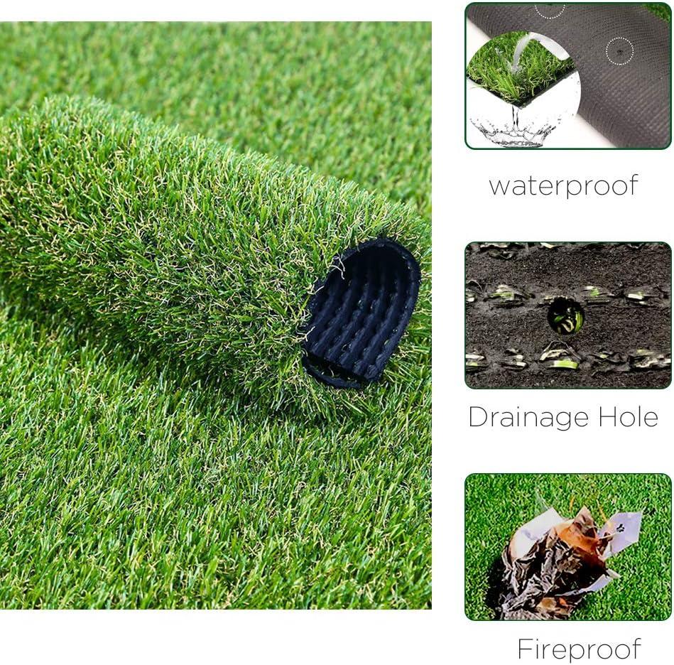 imageLITA Artificial Grass 2 x 4 8 Square Feet Realistic Fake Grass Deluxe Turf Synthetic Turf Thick Lawn Pet Turf Perfect for IndoorOutdoor Landscape 20mm high Pile Customized