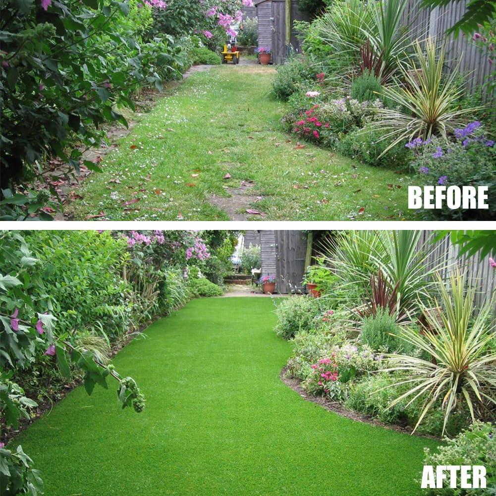 imageLITA Natural Thick Realistic Deluxe Artificial Grass Turf Customized Size 3 x 10 Feet 15quot Synthetic Lawn Perfect for IndoorOutdoor Garden Lawn Landscape Fake Grass Rug