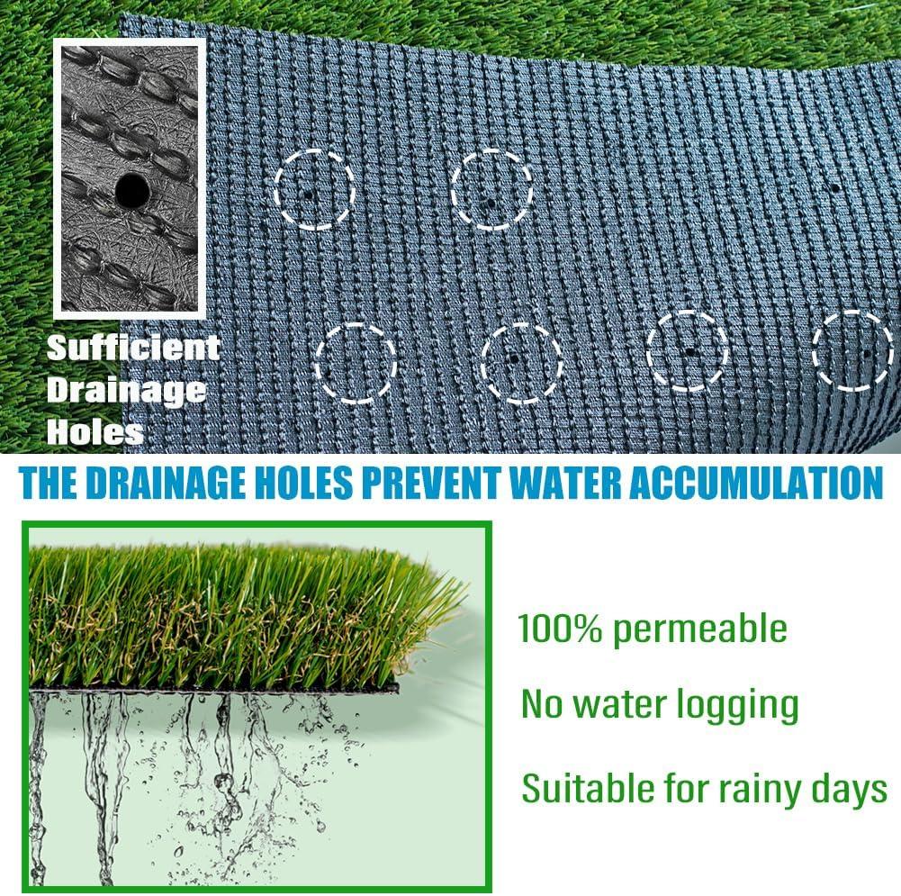 imageLITA Natural Thick Realistic Deluxe Artificial Grass Turf Customized Size 3 x 10 Feet 15quot Synthetic Lawn Perfect for IndoorOutdoor Garden Lawn Landscape Fake Grass Rug