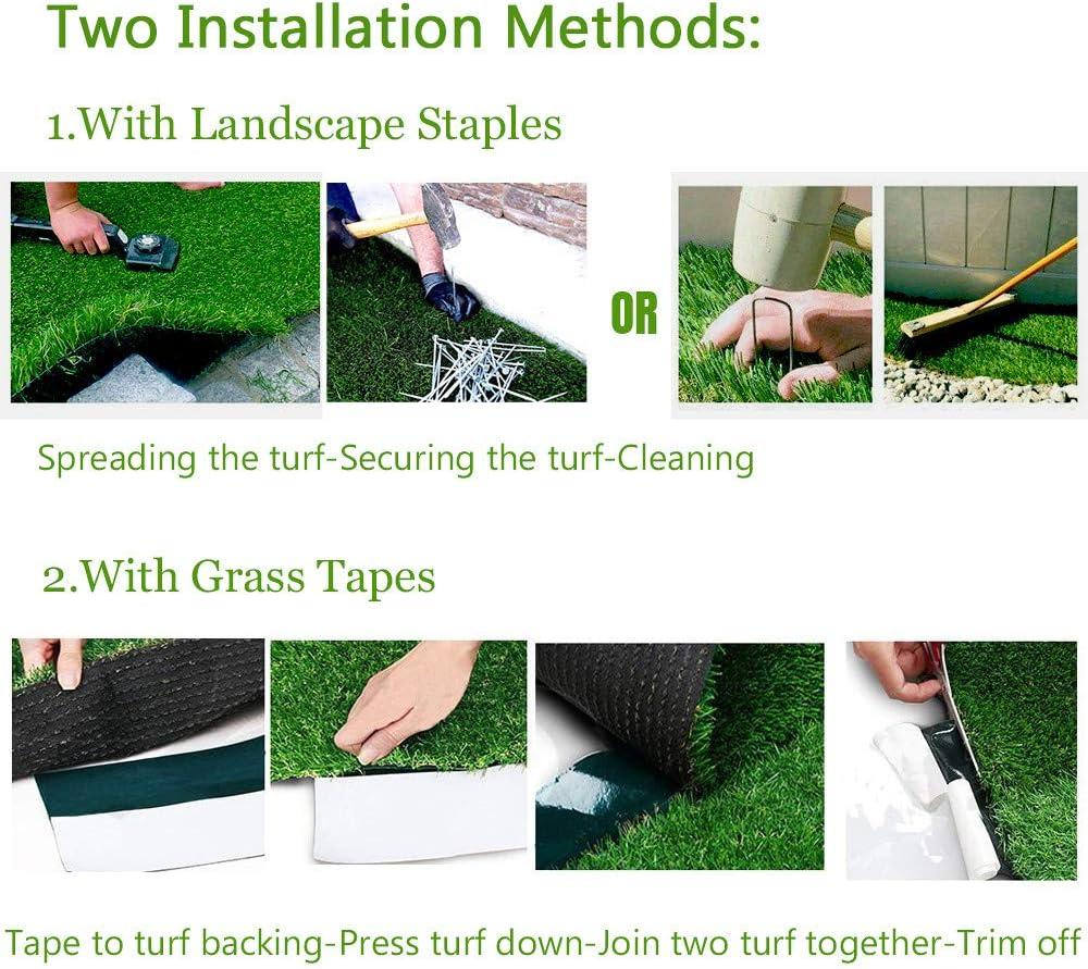 image:imageLITA Artificial Grass Turf Lawn4 Feet x 11 Feet 04 Indoor Outdoor Rug Synthetic Grass Mat Fake Grass