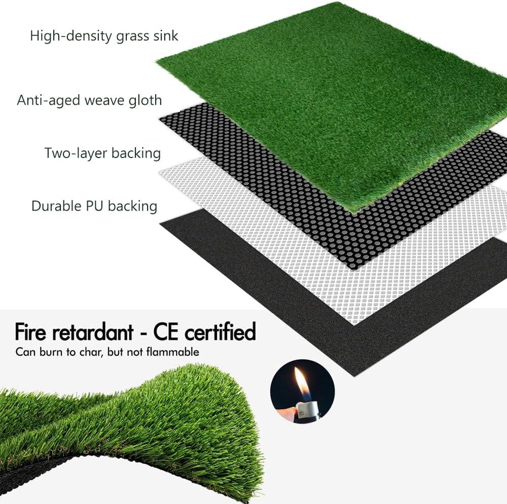 image:imageLITA 177 Inch Ultra Thick Artificial Grass Turf Sample 1FTX1FT Durable PU Backing Luxurious Synthetic Grass IndoorOutdoor Garden Landscape Patio Fake Faux Grass Rug Mat