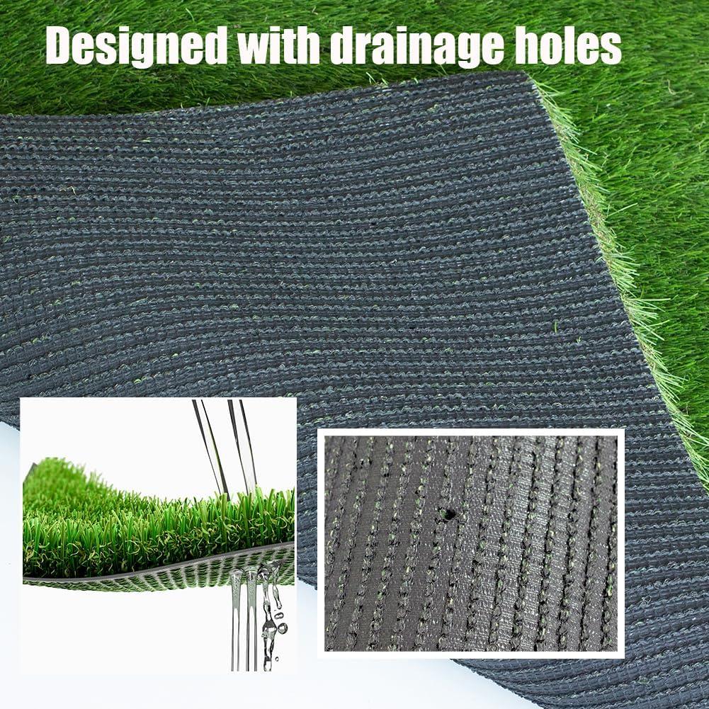image:imageLITA Thick Artificial Grass Turf 8x12FT 177 Inch Realistic Fake Grass Rug with Drainage Customizable with Extra Large Size Perfect for Indoor and Outdoor Use Synthetic Grass Mat for Dogs