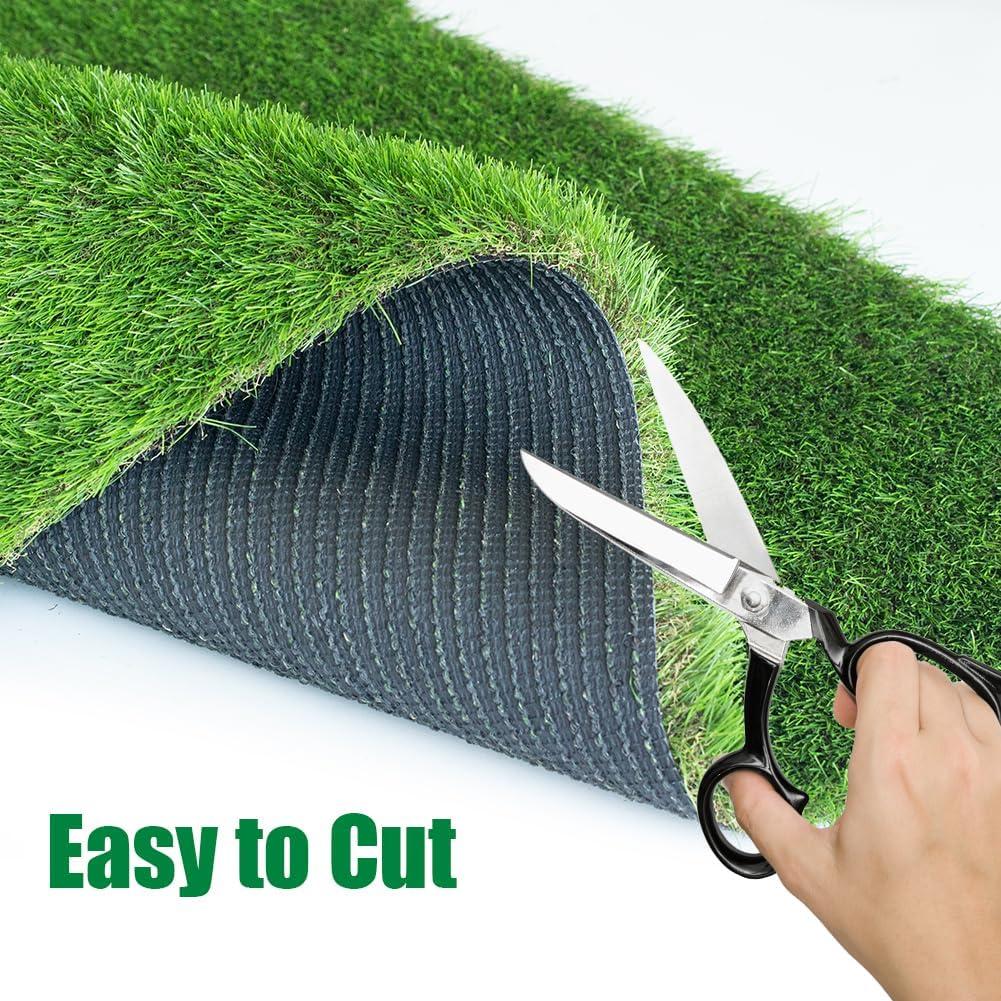 image:imageLITA Thick Artificial Grass Turf 8x12FT 177 Inch Realistic Fake Grass Rug with Drainage Customizable with Extra Large Size Perfect for Indoor and Outdoor Use Synthetic Grass Mat for Dogs