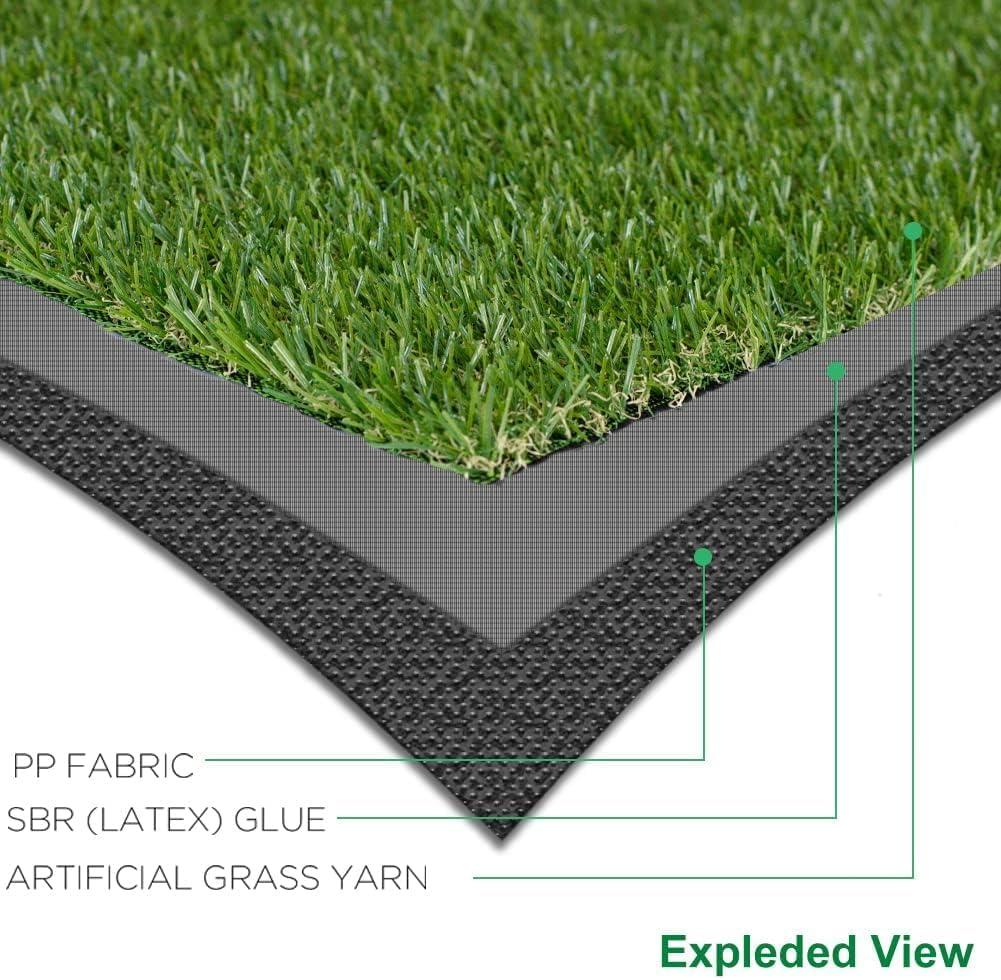 image:imageLITA Artificial Grass Turf 1 ft x 77 ft with Drainage 08 Inch Realistic Fake Grass Rug Indoor Outdoor Lawn Landscape for Garden Balcony Patio Synthetic Grass Mat for Dogs Customized