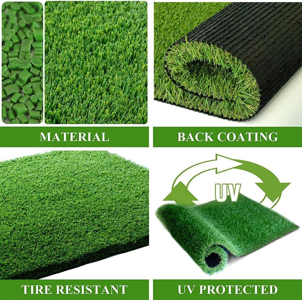 image:imageLITA Natural Thick Realistic Deluxe Artificial Grass Turf Customized Size 1 x 24 Feet 15 Synthetic Lawn Perfect for IndoorOutdoor Garden Lawn Landscape Fake Grass Rug