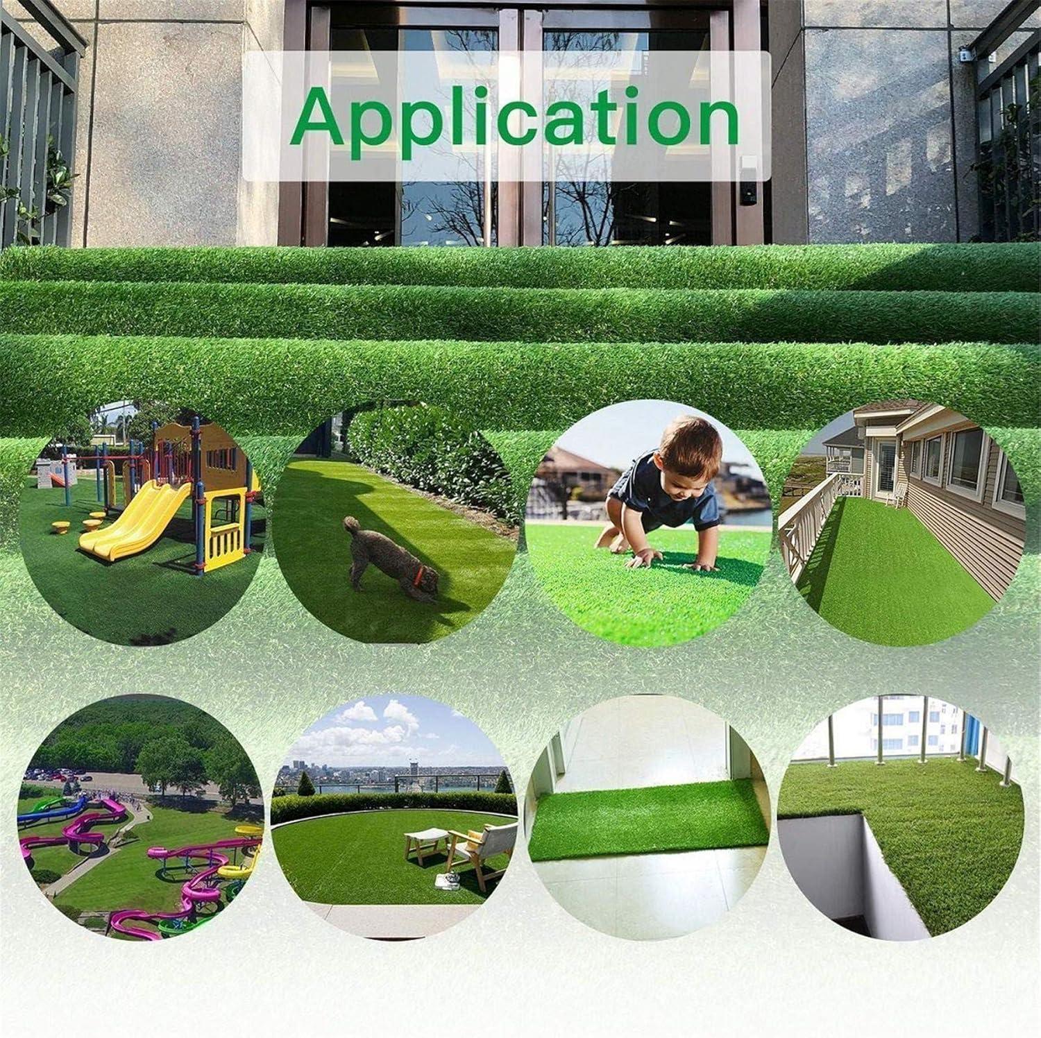 image:imageLITA Thick Artificial Grass Customized Size 7 x 9 Feet 138 Realistic Indoor Outdoor Garden Lawn Landscape Synthetic Grass Mat Fake Grass Rug