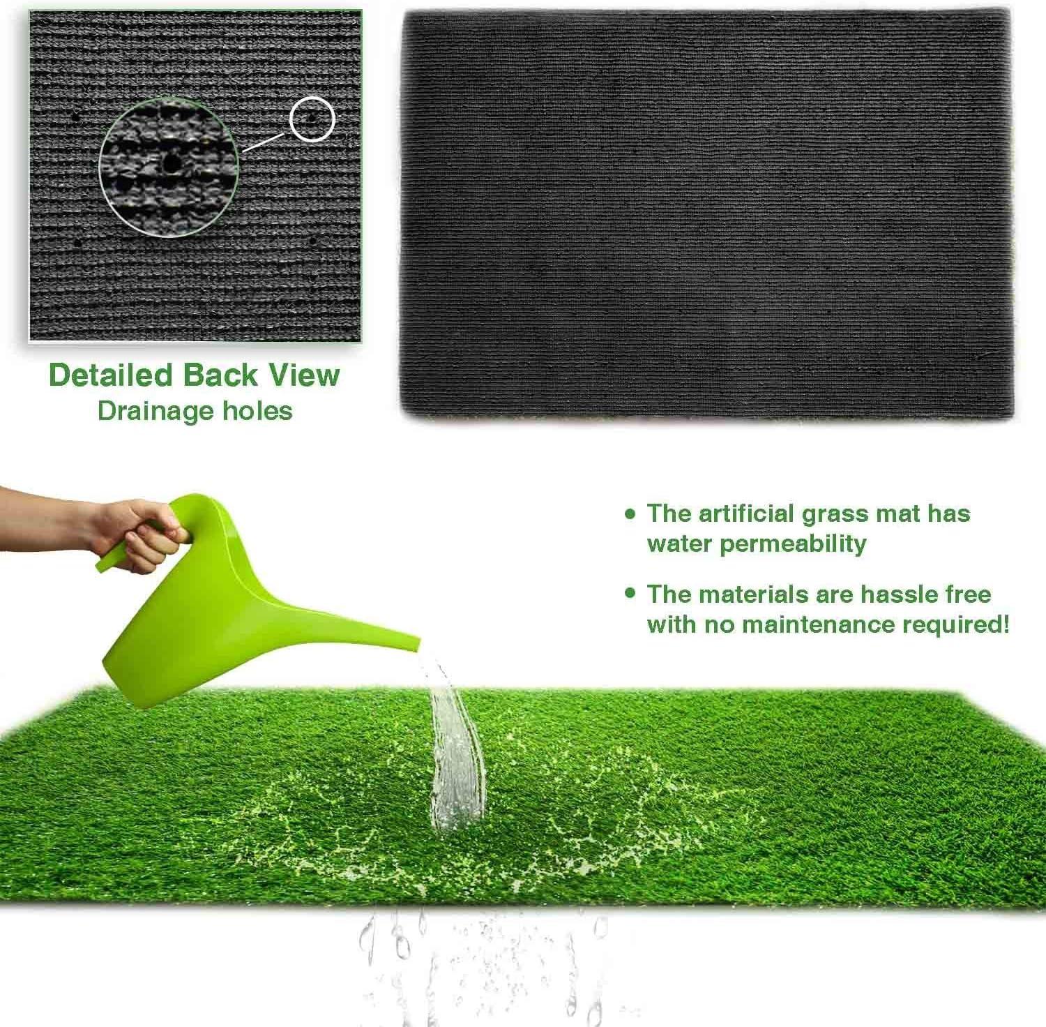 image:imageLITA Thick Artificial Grass Customized Size 7 x 9 Feet 138 Realistic Indoor Outdoor Garden Lawn Landscape Synthetic Grass Mat Fake Grass Rug