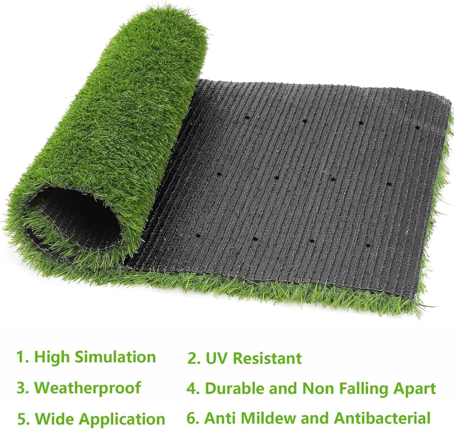 image:imageRealistic Artificial Grass Turf Lawn15FTX20FT 138 Indoor Outdoor Garden Lawn Landscape Synthetic Grass Mat Fake Grass Rug