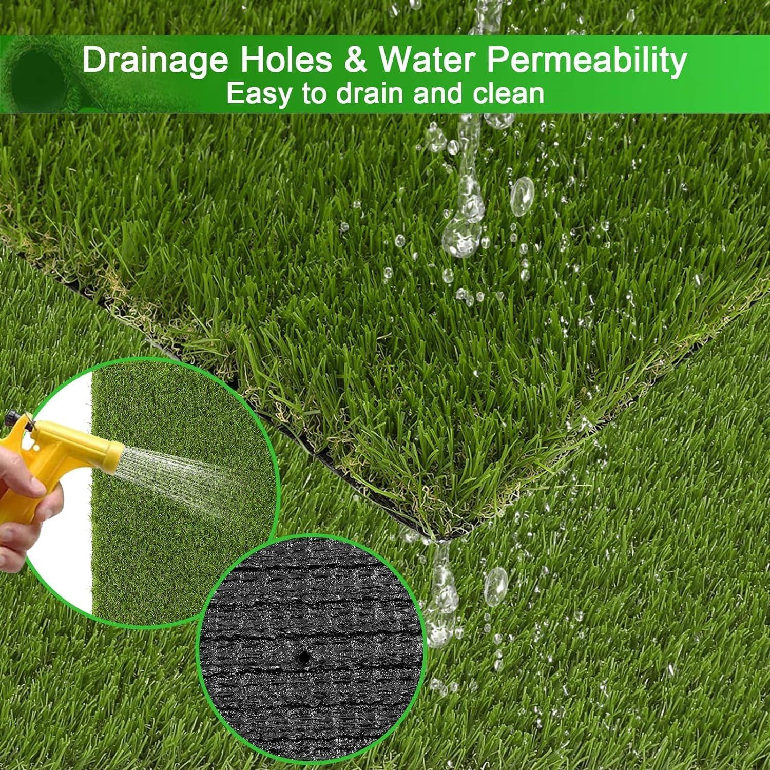 image:imageRealistic Artificial Grass Turf Lawn15FTX20FT 138 Indoor Outdoor Garden Lawn Landscape Synthetic Grass Mat Fake Grass Rug