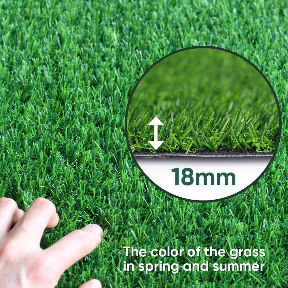 image:imageRealistic Artificial Grass Turf Lawn3 x 10 Feet 07 Indoor Outdoor Garden Lawn Landscape Synthetic Grass Mat Fake Grass Rug
